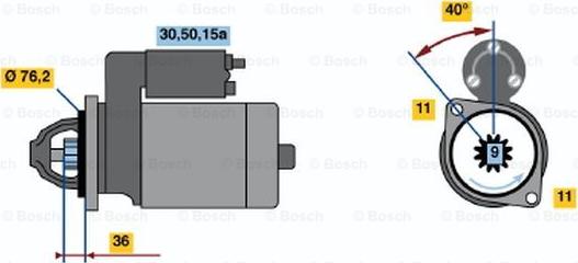 BOSCH 0 001 112 003 - Starteris autodraugiem.lv