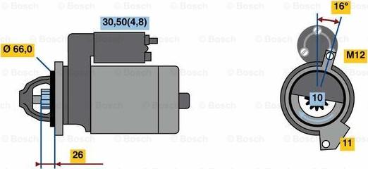 BOSCH 0 001 139 019 - Starteris autodraugiem.lv