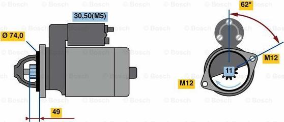 BOSCH 0 001 138 039 - Starteris autodraugiem.lv