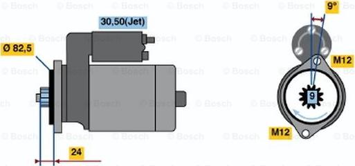 BOSCH 0 001 125 513 - Starteris autodraugiem.lv