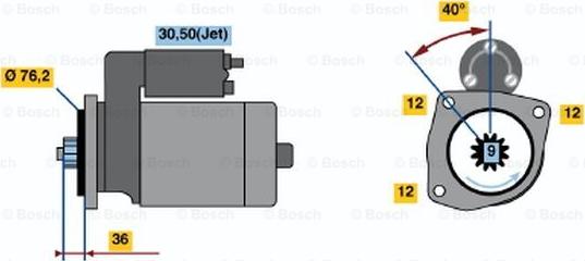 BOSCH 0 001 125 035 - Starteris autodraugiem.lv