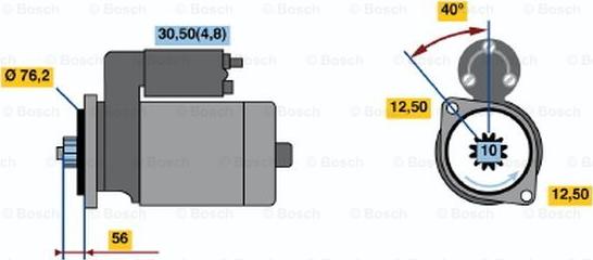 BOSCH 0 001 123 018 - Starteris autodraugiem.lv