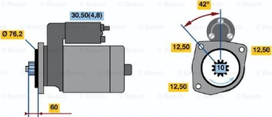 BOSCH 0 001 120 410 - Starteris autodraugiem.lv