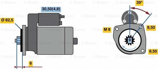 BOSCH 0 001 121 034 - Starteris autodraugiem.lv