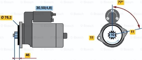 BOSCH 0 001 123 016 - Starteris autodraugiem.lv