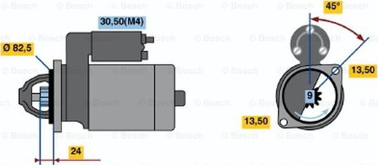 BOSCH 0 001 366 029 - Starteris autodraugiem.lv