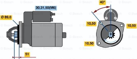 BOSCH 0 001 368 045 - Starteris autodraugiem.lv