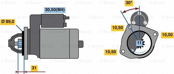 BOSCH 0 001 368 056 - Starteris autodraugiem.lv