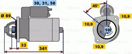 BOSCH 0 001 368 064 - Starteris autodraugiem.lv