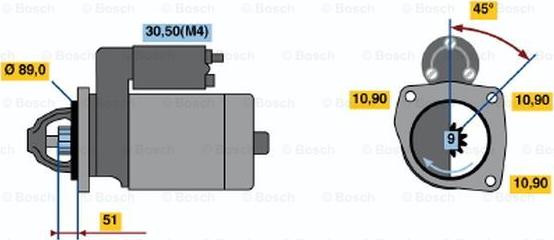 BOSCH 0 001 368 002 - Starteris autodraugiem.lv