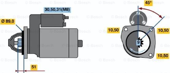 BOSCH 0 001 368 017 - Starteris autodraugiem.lv