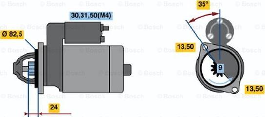 BOSCH 0 001 368 080 - Starteris autodraugiem.lv