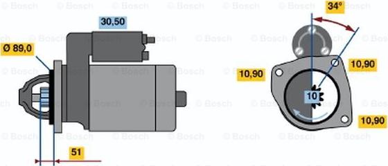 BOSCH 0 001 368 073 - Starteris autodraugiem.lv