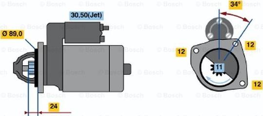 BOSCH 0 001 368 305 - Starteris autodraugiem.lv