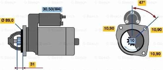 BOSCH 0 001 368 311 - Starteris autodraugiem.lv