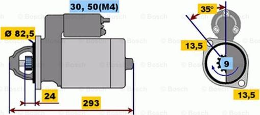 BOSCH 0 001 363 124 - Starteris autodraugiem.lv