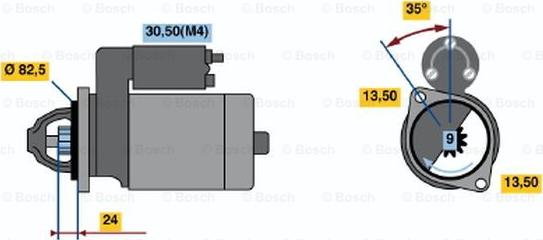 BOSCH 0 001 362 041 - Starteris autodraugiem.lv