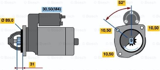 BOSCH 0 001 362 091 - Starteris autodraugiem.lv