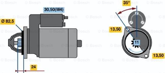 BOSCH 0 001 362 304 - Starteris autodraugiem.lv