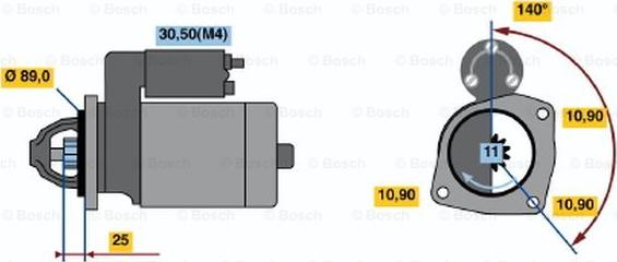 BOSCH 0 001 362 301 - Starteris autodraugiem.lv