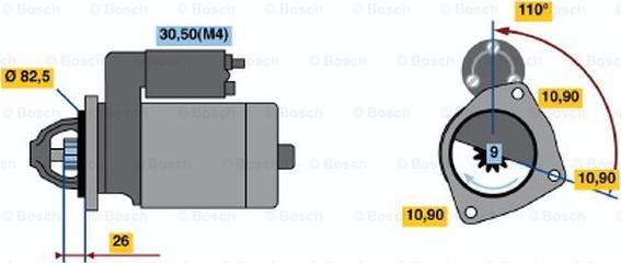 BOSCH 0 001 362 705 - Starteris autodraugiem.lv