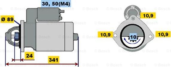 BOSCH 0 001 367 051 - Starteris autodraugiem.lv