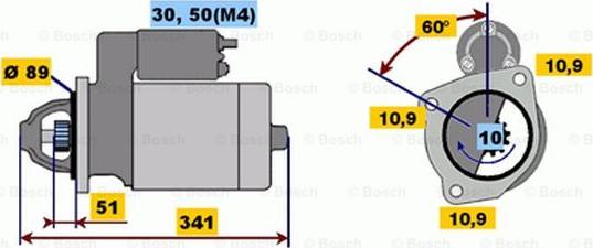 BOSCH 0 001 367 066 - Starteris autodraugiem.lv