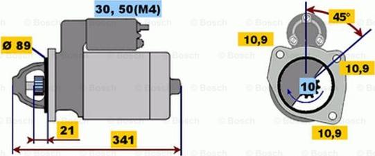 BOSCH 0 001 367 063 - Starteris autodraugiem.lv