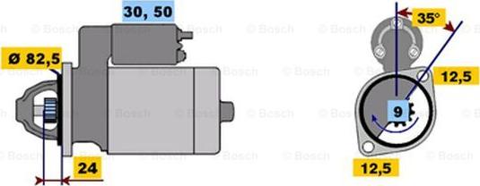 BOSCH 0 001 367 005 - Starteris autodraugiem.lv