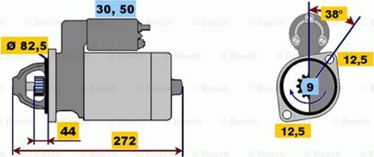 BOSCH 0 001 314 046 - Starteris autodraugiem.lv