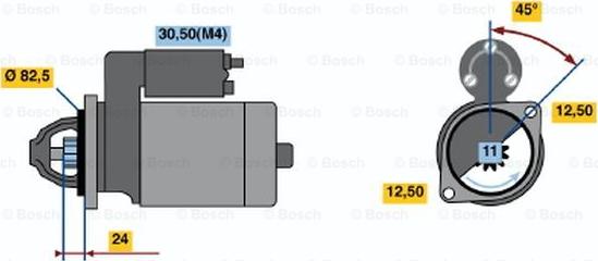 BOSCH 0 001 315 002 - Starteris autodraugiem.lv