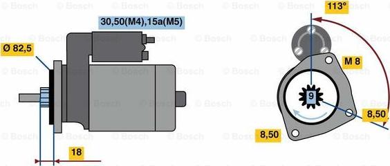 BOSCH 0 001 316 001 - Starteris autodraugiem.lv