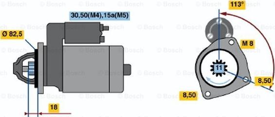 BOSCH 0 001 316 010 - Starteris autodraugiem.lv