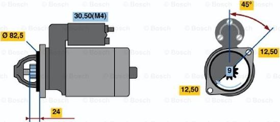 BOSCH 0 001 311 050 - Starteris autodraugiem.lv