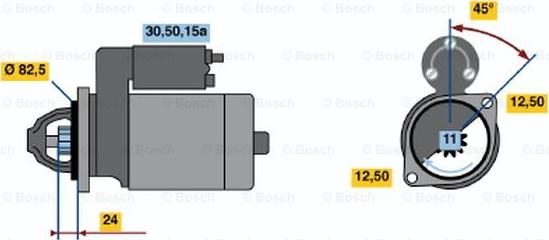 BOSCH 0 001 311 115 - Starteris autodraugiem.lv