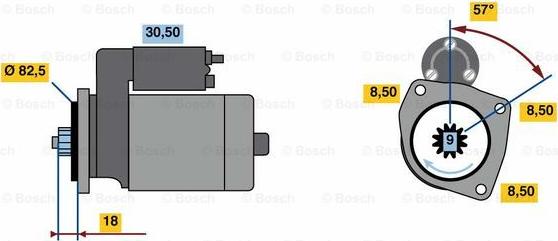 BOSCH 0 001 312 108 - Starteris autodraugiem.lv