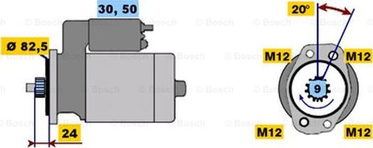 BOSCH 0 001 312 103 - Starteris autodraugiem.lv