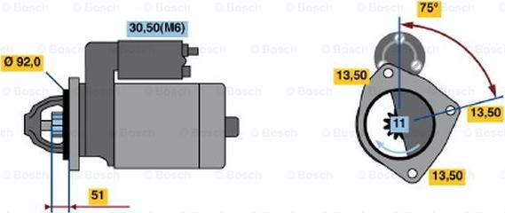 BOSCH 0 001 372 005 - Starteris autodraugiem.lv