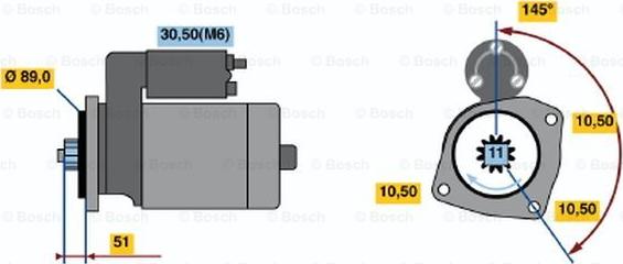 BOSCH 0 001 241 008 - Starteris autodraugiem.lv