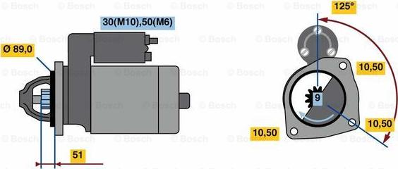 BOSCH 0 001 263 016 - Starteris autodraugiem.lv