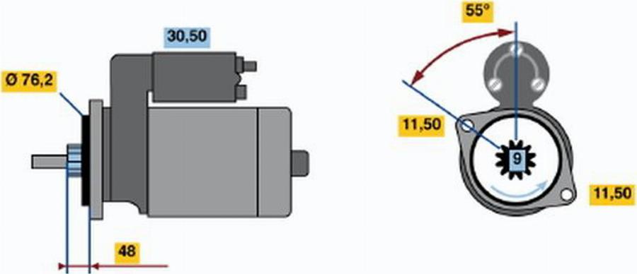 BOSCH 0 001 208 429 - Starteris autodraugiem.lv