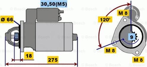 BOSCH 0 001 208 226 - Starteris autodraugiem.lv