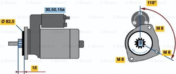 BOSCH 0 001 208 711 - Starteris autodraugiem.lv