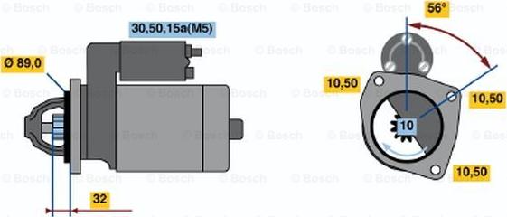 BOSCH 0 001 211 513 - Starteris autodraugiem.lv