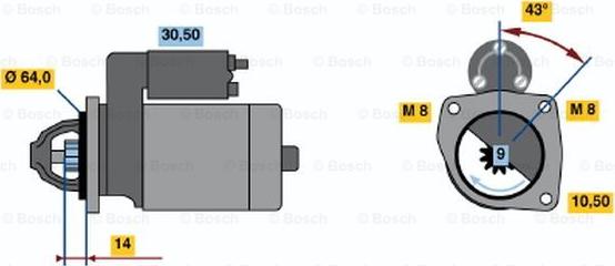 BOSCH 0 001 211 536 - Starteris autodraugiem.lv