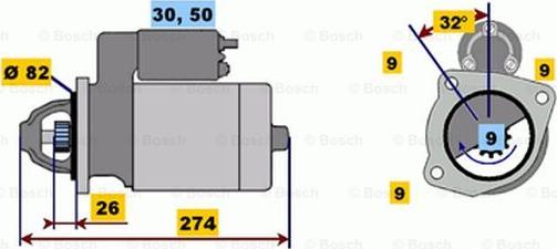 BOSCH 0 001 218 164 - Starteris autodraugiem.lv