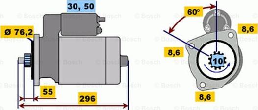 BOSCH 0 001 218 116 - Starteris autodraugiem.lv