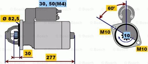 BOSCH 0 001 218 110 - Starteris autodraugiem.lv