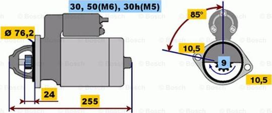 BOSCH 0 001 218 135 - Starteris autodraugiem.lv