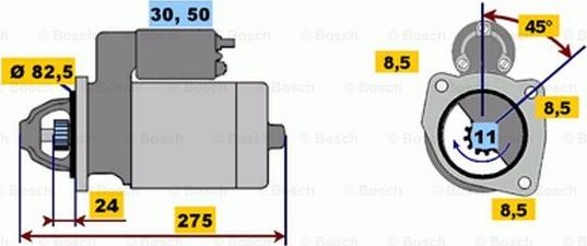 BOSCH 0 001 218 125 - Starteris autodraugiem.lv